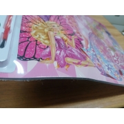 Barbie: All About Princess Giant Coloring book + สติ๊กเกอร์ + สีน้ำ **รบกวนเลื่อนดูสภาพหนังสือก่อนการสั่งซื้อ**